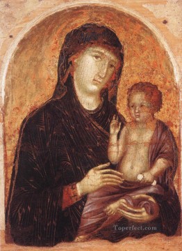 Duccio Painting - Virgen con el Niño Escuela de Siena Duccio